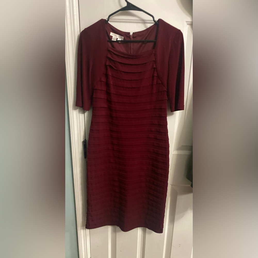 London Times Burgundy Dress